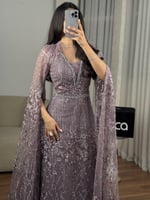 فستان اسرار البنفسج سهرة مطرز