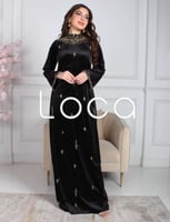 جلابيه مطرزه باللون الأسود