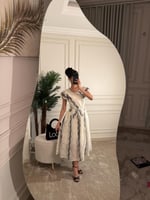 فستان ناعم مع حزام