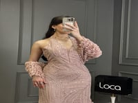 فستان سهره وردي