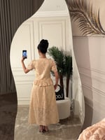 طقم ناعم بلون بيج