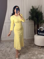 فستان انيق بلون اصفر