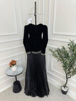 فستان سهره اسود مخمل