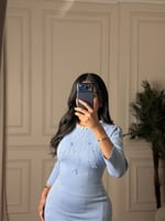 فستان انيق بلون ازرق فاتح