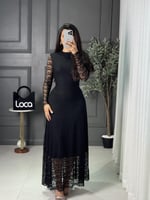 فستان ناعم باكمام