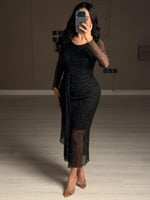 فستان ببريق ناعم