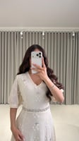 فستان ناعم لون ابيض
