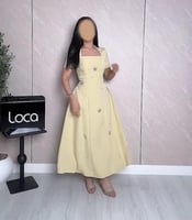 فستان ناعم اصفر