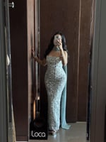 فستان سهره من لوكا مع شال