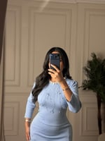 فستان انيق بلون ازرق فاتح