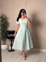 طقم ناعم وراقي من لوكا بلون سماوي