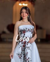 فستان سهره ا مطرز بتصميم مميز