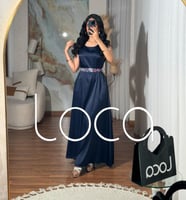 جلابيه قطعتين باللون الكحلي