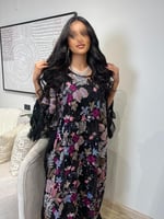 جلابية كويتية مزخرفة بترتر فاخرة للتسوق عبر الإنتر...