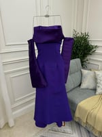 فستان ناعم اكمام طويله