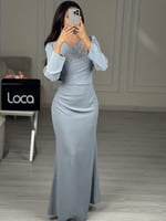 فستان سهره بلون السماء