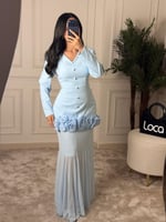 طقم ناعم وراقي بلون سماوي