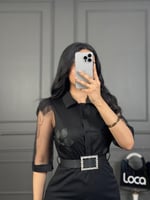 فستان مميز بلون اسود من لوكا فاشن