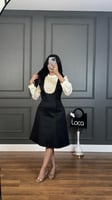 فستان قصير قصير بلون اسود من لوكا فاشن