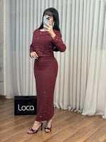 طقم مميز باللون العودي