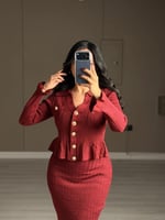 طقم ناعم احمر