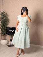 طقم ناعم وراقي من لوكا بلون سماوي