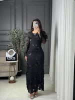 فستان ناعم بلون الاسود من لوكا