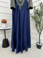 جلابيه عسيري كحلي بنمط راقي