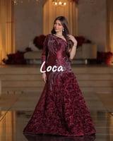 فستان سهره ا مطرز بتصميم مميز