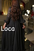 فستان سهره سحر فريد يلامس الأناقة في كل تفصيلة