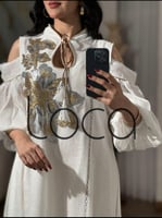 جلابيه انيقة بلون اوف وايت