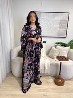 جلابية كويتية مزخرفة بترتر فاخرة للتسوق عبر الإنتر...