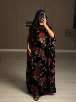 جلابيه ناعمه مورده مع حزام من الداخل