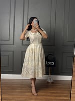 فستان ميدي نص كم من لوكا فاشن