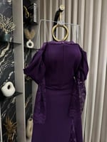 فستان سهرة موف مميز انيق