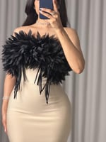 فستان بيج اسود بريش اسود