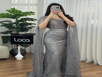 فستان سهره مطرز تطريز كامل بتصميم راقي