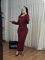 طقم مميز باللون العودي