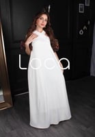 جلابيه ناعمه باللون الابيض