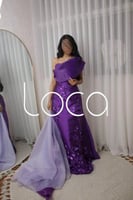 فستان بنفسجي مورد