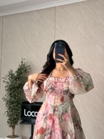 فستان ناعم مورد مع حزام