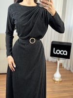 فستان سحر الأسود الناعم