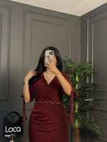 فستان سهره بتصميم وتفاصيل انيقه للتميز عنوان لوكا...