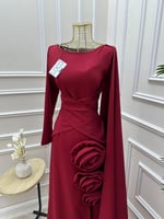 فستان سهره ناعم احمر