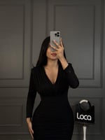 فستان العيد ماسك بفصوص راقيه وبلون اسود من لوكا فا...