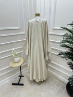 جلابية بيج قطعتين