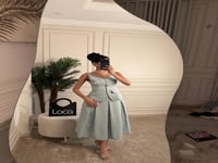 طقم ناعم بلون سماوي