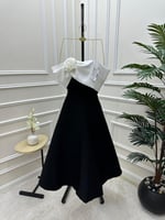 فستان اوف وايت واسود ميد