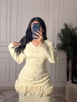 طقم ناعم وراقي بلون ليموني فاتح