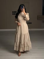 فستان ناعم بيج